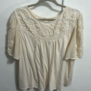 Anthropologie cream top